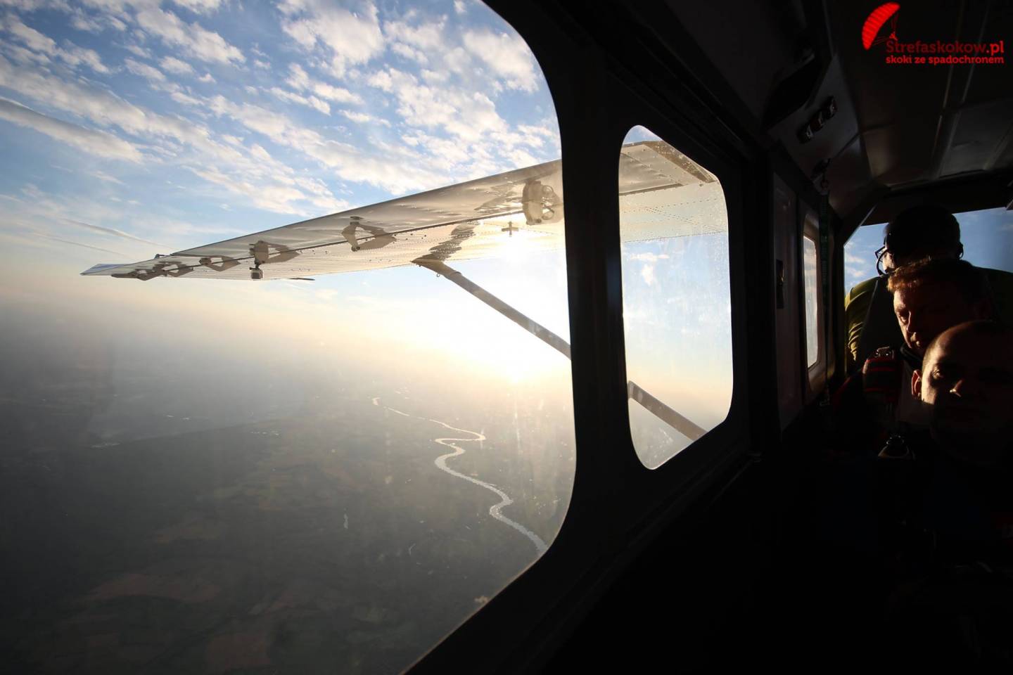 Widok z samolotu podczas skoku