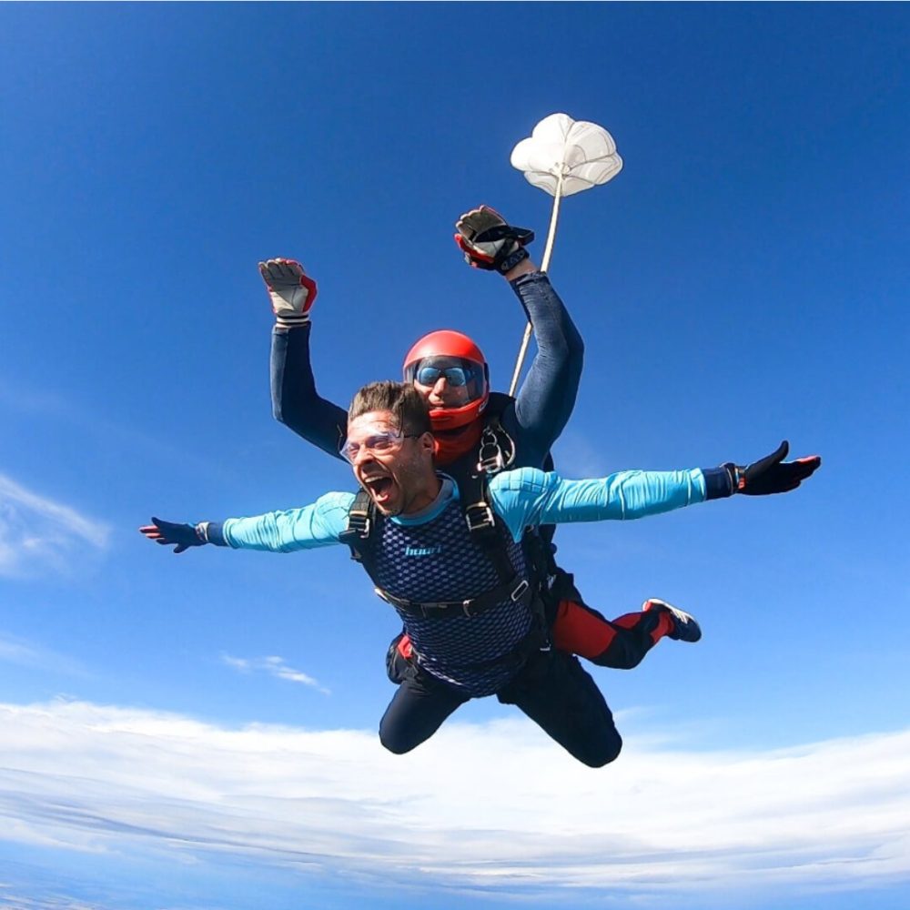 Skok w tandemie w Lubinie